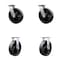 Service Caster 4441L1 FG4441L10000 Rubbermaid Platform Truck Replacement Caster Kit, 4PK RUB-SCC-30CS820-GFNR-2-R-2 - alternate 1